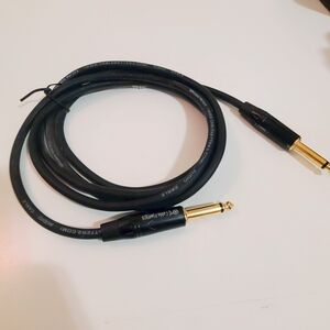 Black Audio Cable with Gold Connectors